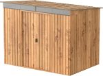 Abri de jardin en métal 4,37 m² toit monopente avec lucarne anthracite - 10 x 8, Gris – image 1