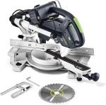 Scie à onglets radiale 230 V 1200 W lame 216 mm projecteur LED équerre d’angle - KAPEX KS 120 REB-Set-Untergestell, Noir – image 2