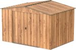Abri de jardin en métal 4,37 m² toit monopente avec lucarne anthracite - 10 x 8 Top, Woodgrain – image 1