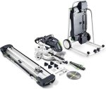 Scie à onglets radiale 230 V 1200 W lame 216 mm projecteur LED équerre d’angle - KAPEX KS 120 REB-Set-Untergestell, Noir – image 3