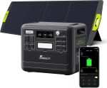 Station électrique portable 2048 Wh 2400 W LiFePO4 avec 13 sorties - F2400 green+SP420 – image 2