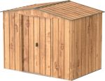 Abri de jardin en métal 4,37 m² toit monopente avec lucarne anthracite - 10 x 8 Top, Woodgrain – image 2