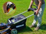 Tondeuse à gazon sans fil autotractée 40 V coupe 46 cm avec 2 batteries 4 Ah - Tondeuses poussées, Moderne – image 3