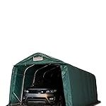 Tente garage 2,4×3,6 m bâche PE 450 N armature acier étanche protection UV vert