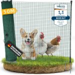 Filet poule 15 m x 90 cm avec poteaux et tendeurs - 50m – image 1