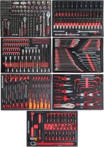 Servante atelier 7 tiroirs avec 390 outils et porte latérale – image 5