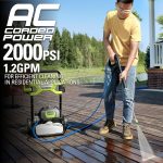 Nettoyeur haute pression électrique 2000 PSI 1,2 GPM avec réservoir de savon – image 3