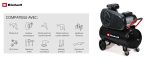 Compresseur à air 50 L 3000 W 10 bar 430 l/min
