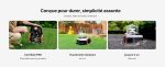 Robot tondeuse 500 m² sans fil périphérique AWD avec garage et cartographie automatique