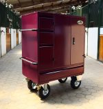 Malle de concours Midi Pourpre 137,5x100x60 cm acier laqué 2 selles 3 tiroirs – image 2