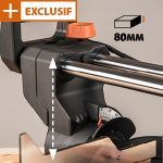 Scie à onglet coulissante multi-matériaux 255 mm 2000 W biseau 0–45° onglet 50–50° – image 2