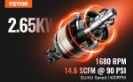 Compresseur d’air 75 L 2.65 kW 125 PSI 14.6 CFM