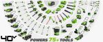 Tronçonneuse à batterie 35 cm 40 V moteur sans balais vitesse chaîne 12 m/s graissage automatique 2 batteries 2Ah chargeur - 40cm, sans batterie – image 6