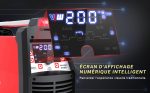 Poste à souder TIG AC/DC 200 A MMA 170 A fonction impulsion amorçage HF mémoire 9 tâches 230 V torche WP-26