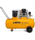 Compresseur d’air 200 L 3000 W 10 bars à courroie sur roues – image 15