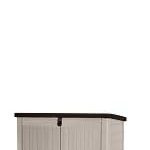 Abri horizontal de rangement 1200 L avec plancher et portes à charnière