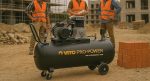 Compresseur d’air 200 L 3000 W 10 bars à courroie sur roues – image 8