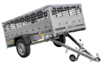 Remorque benne basculante UNITRAILER Garden Trailer 230 KIPP 230×125 cm, PTAC 750 kg, ridelles grillagées + bâche plate – image 1
