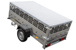 Remorque benne basculante UNITRAILER Garden Trailer 230 KIPP 230×125 cm, PTAC 750 kg, ridelles grillagées + bâche plate – image 16