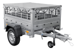 Remorque benne basculante UNITRAILER Garden Trailer 150 KIPP 150×106 cm, PTAC 750 kg, bâche plate grise + roue jockey – image 13