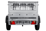 Remorque benne basculante UNITRAILER Garden Trailer 150 KIPP 150×106 cm, PTAC 750 kg, bâche plate grise + roue jockey – image 12