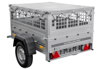 Remorque benne basculante UNITRAILER Garden Trailer 150 KIPP 150×106 cm, PTAC 750 kg, bâche plate grise + roue jockey – image 11