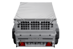 Remorque benne basculante UNITRAILER Garden Trailer 150 KIPP 150×106 cm, PTAC 750 kg, bâche plate grise + roue jockey – image 15
