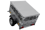 Remorque benne basculante UNITRAILER Garden Trailer 150 KIPP 150×106 cm, PTAC 750 kg, bâche plate grise + roue jockey – image 14