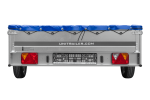 Remorque à un essieu sur ressorts UNITRAILER Garden 265/R KIPP 264x150 châssis H-0 bâche bleue – image 6