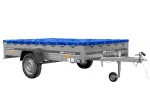 Remorque à un essieu sur ressorts UNITRAILER Garden 265/R KIPP 264x150 châssis H-0 bâche bleue – image 1