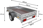 Remorque basculante 1 essieu UNITRAILER Garden Trailer 230 Kipp 230x125 cm 750 kg – image 4