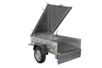 Remorque simple essieu UNITRAILER Garden Trailer 150 KIPP 150x106 capot aluminium – image 15
