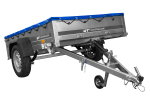 Remorque sur ressorts UNITRAILER Garden 201/R KIPP 200x125 châssis H-0 bâche bleue 750 kg – image 1