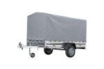 Remorque sur ressorts UNITRAILER Garden 264/R KIPP 264x125 châssis H-1100 bâche grise – image 1