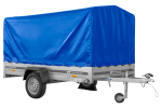 Remorque sur ressorts UNITRAILER Garden 265/R KIPP 264x150 châssis H-1100 bâche bleue – image 1