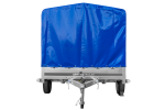 Remorque sur ressorts UNITRAILER Garden 265/R KIPP 264x150 châssis H-1100 bâche bleue – image 11