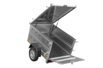 Remorque un essieu 150x106 UNITRAILER GARDEN 150 KIPP ridelles supplémentaires capot aluminium PTAC 750 kg – image 9