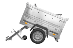 Remorque un essieu 150x106 UNITRAILER GARDEN 150 KIPP ridelles supplémentaires capot aluminium PTAC 750 kg – image 11