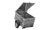 Remorque un essieu 150x106 UNITRAILER GARDEN 150 KIPP ridelles supplémentaires capot aluminium PTAC 750 kg – image 10