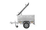 Remorque un essieu 150x106 UNITRAILER GARDEN 150 KIPP ridelles supplémentaires capot aluminium PTAC 750 kg – image 1