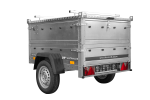 Remorque un essieu 150x106 UNITRAILER GARDEN 150 KIPP ridelles supplémentaires capot aluminium PTAC 750 kg – image 15