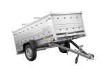 Remorque un essieu 230x125 UNITRAILER GARDEN 230 KIPP côtés BIS capot aluminium PTAC 750 kg – image 12