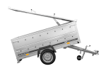 Remorque un essieu 230x125 UNITRAILER GARDEN 230 KIPP côtés BIS capot aluminium PTAC 750 kg – image 11