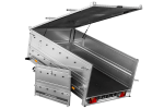 Remorque un essieu 230x125 UNITRAILER GARDEN 230 KIPP côtés BIS capot aluminium PTAC 750 kg – image 15