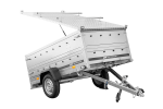Remorque un essieu 230x125 UNITRAILER GARDEN 230 KIPP côtés BIS capot aluminium PTAC 750 kg – image 1