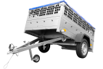 Remorque utilitaire UNITRAILER Garden Trailer 201 KIPP 200x125 bâche plate ridelles grillagées roue jockey – image 1