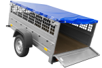 Remorque utilitaire UNITRAILER Garden Trailer 201 KIPP 200x125 bâche plate ridelles grillagées roue jockey – image 11