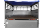 Remorque utilitaire UNITRAILER Garden Trailer 201 KIPP 200x125 bâche plate ridelles grillagées roue jockey – image 10