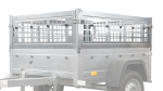 Remorque benne basculante UNITRAILER Garden Trailer 150 KIPP 150×106 cm, PTAC 750 kg, bâche plate grise + roue jockey – image 6