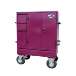 Malle de concours Midi Pourpre 137,5x100x60 cm acier laqué 2 selles 3 tiroirs – image 1